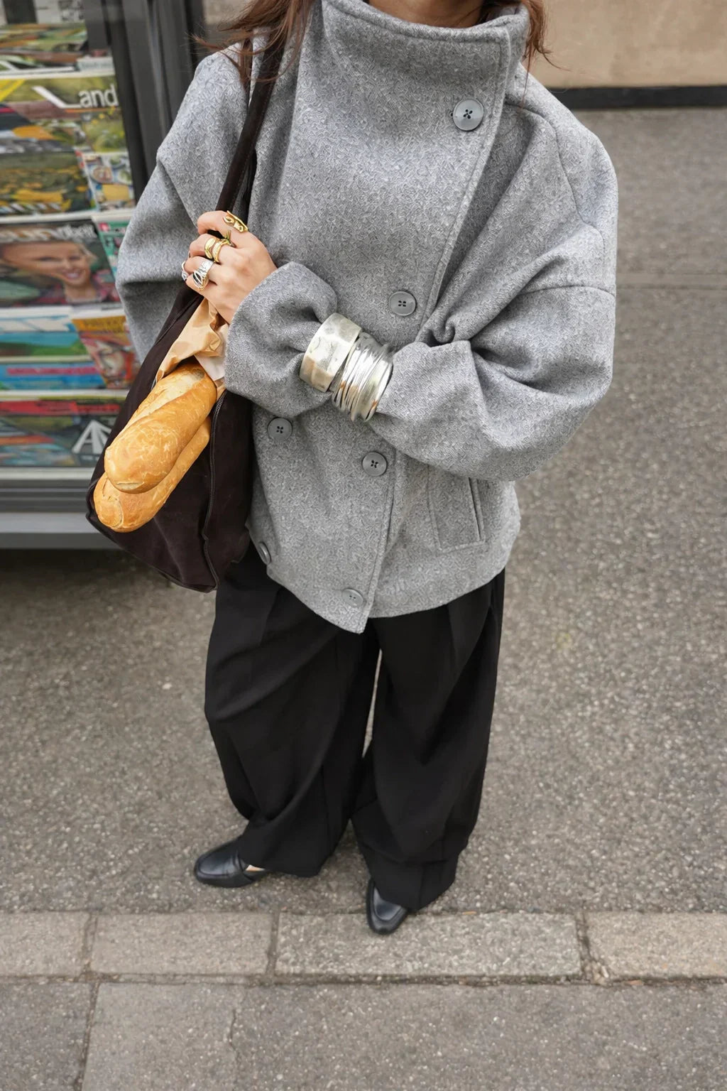 Alven Cropped Lapel Coat