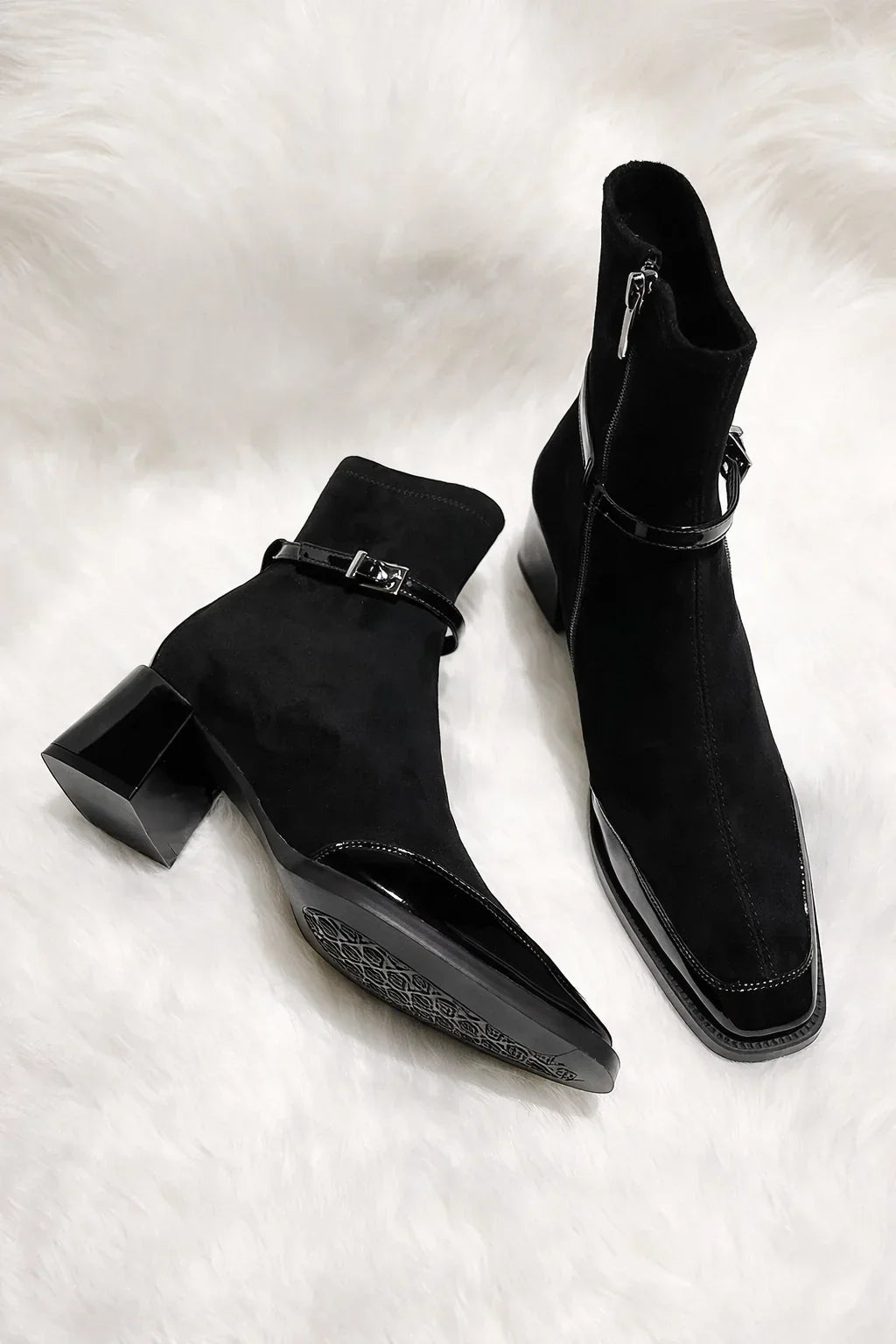 Alven Patchwork Ankle Boots