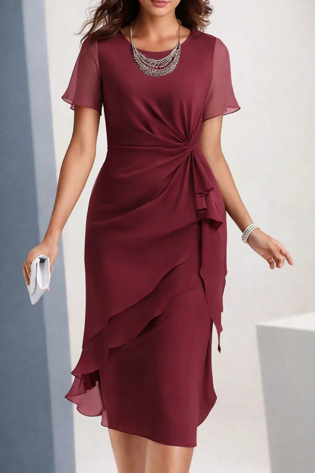 Aurielle Chiffon Elegant Dress