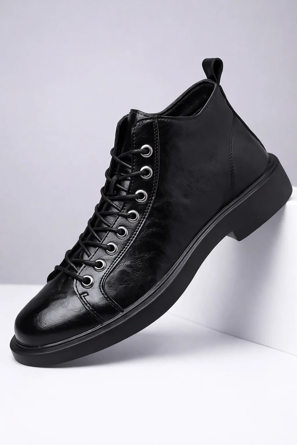 Artisan Leather Loafer Boots