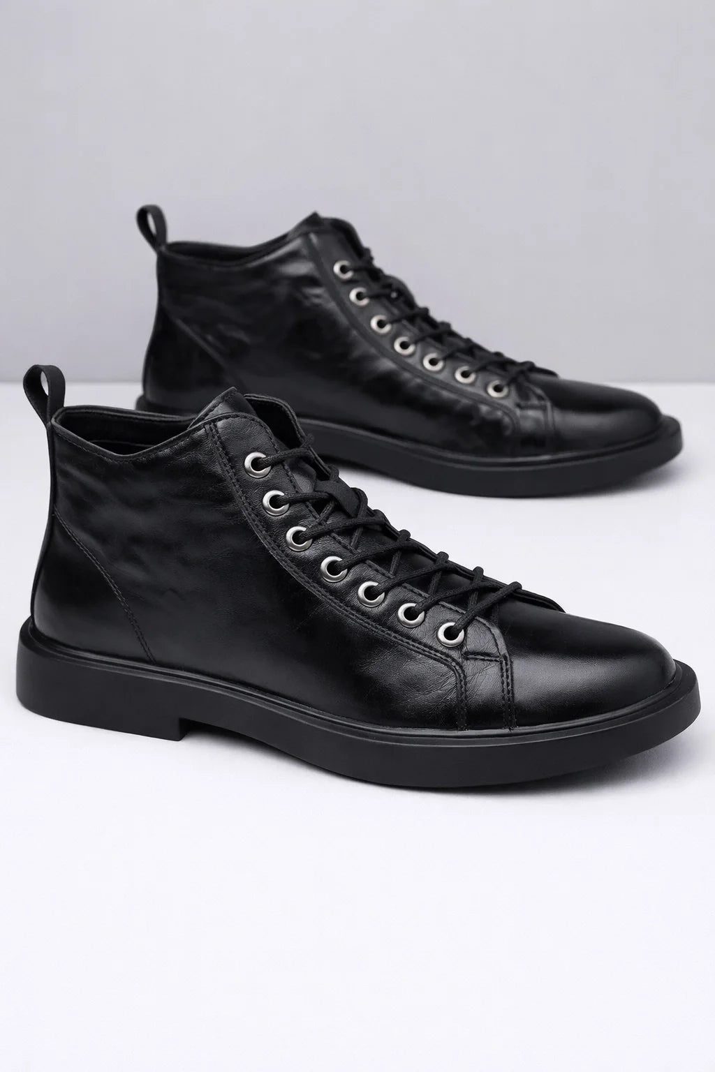 Artisan Leather Loafer Boots